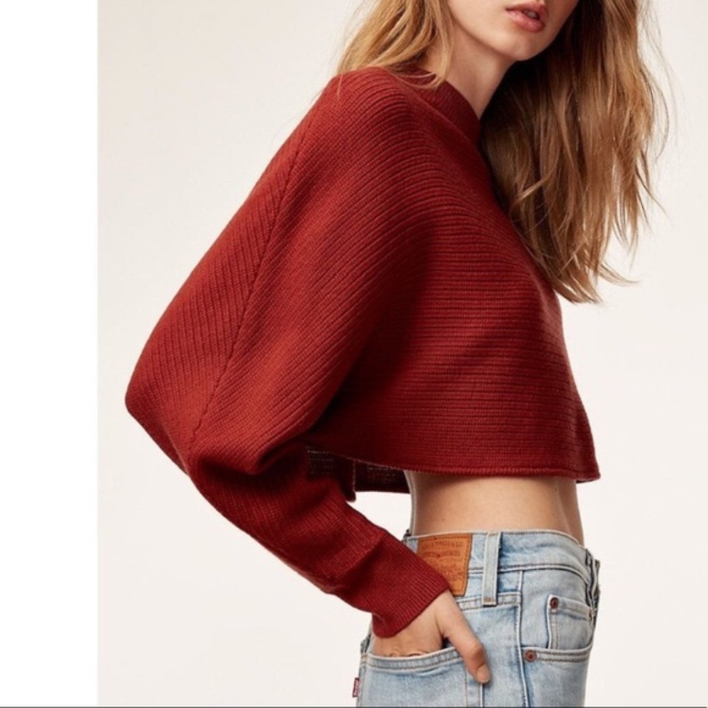 ARITZIA Wilfred Merino Wool Cropped Sweater